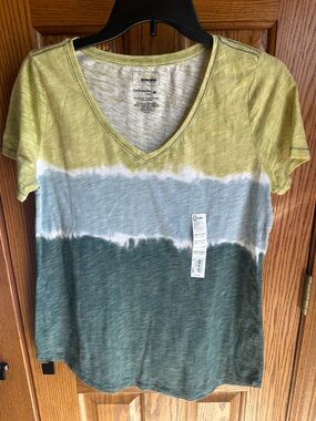 Sonoma Size M Vneck Tee Tie Dye Short Sleeve Casual T-shirt New Medium